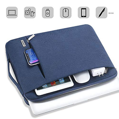 LANDICI 360° Protective Laptop Sleeve 13-14 Inch, Computer Bag Carrying Case for MacBook Air 13 M1/M2, MacBook Pro 13/14, Chromebook 14, Slim, Shockproof, Waterproof, Blue - color: Blue, size: 13-14 Inch