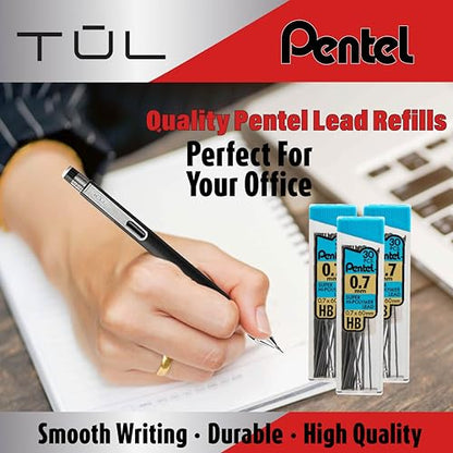 Mechanical Pencils Refill Set, Includes (3 Pack 9 Erasers), & Super Hi-Polymer 0.7 mm Lead Refills, 3 Pack Tubes, 90 Pieces Of Lead, (Refill Set) - style: Refill Set