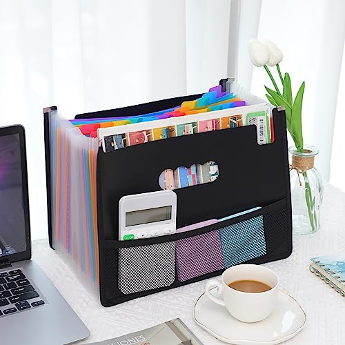 EOOUT Accordion File Organizer 36 Pockets, Letter A4 Size Expanding File Folder, Large Capacity Document Organizer with Blank Label for Office School