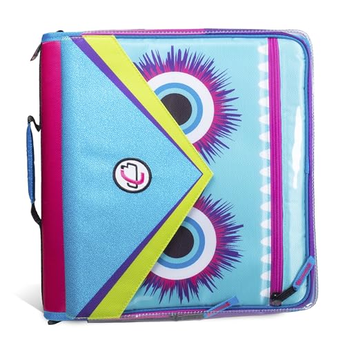 The Universal Zipper Binder - 2" O-Rings - Padded Pocket Holds up to 13 Inch Laptop/Tablet - Multiple Pockets - 400 Page Capacity - Comes with Shoulder Strap - Monster Design Magenta LT-307-ME-MAG - color: Monster Design Magenta, size: 1 Pack