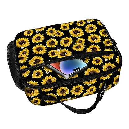 Sunflower Lunch Bag Reusable Insulated Lunch Box Keep Food Cooler Thermal Lunch Tote bags for Women Men - color: Sunflower