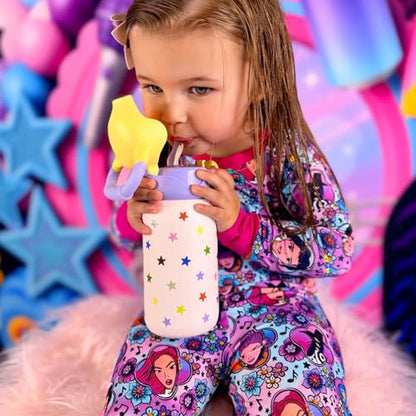 BOTTLE BOTTLE Kids Insulated Water Bottle with Straw Lid and Handle 16 oz Stainless Steel Vacuum Tumbler Water Bottles for School Outdoor Travel Gifts for Boys and Girls Stellar Pop - color: stellar pop