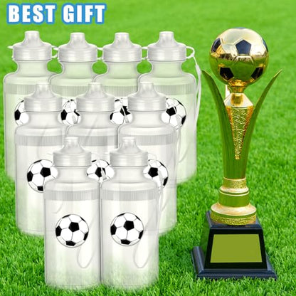 Zubebe 36 Pcs Sports Water Bottles Bulk Squeeze Reusable Plastic Water Bottles Back to School Supplies Summer Gifts for Students School Travel Hiking Cycling Event Team Gift - color: Clear White