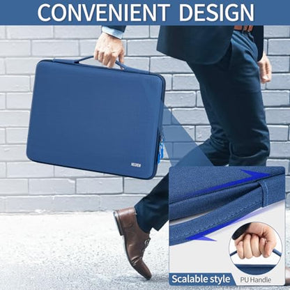 Hard Laptop Sleeve Case for 13.6" MacBook Air, 14" MacBook Pro | Fit MacBook Air M2/M3 A2681 A3113, 14" MacBook Pro M4/M3/M2/M1 Pro/Max A3112 A3401 A3185 A2992 A2918 A2779, Water-Resistant - color: Blue