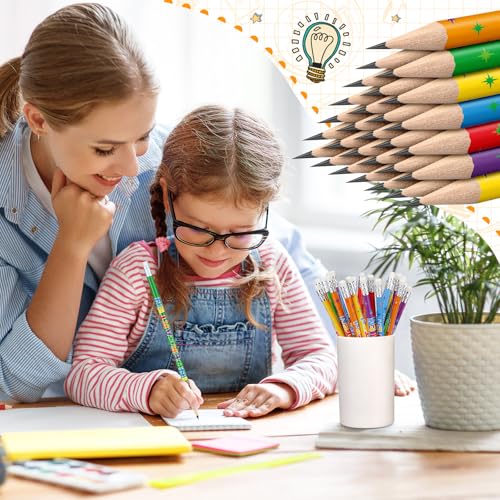 AmazingSpark 24 Pack Kindergarten Pencils for Kids Cute Pencils and Erasers for Back to School Supplies List for I'm Going to Kindergarten Spring Semester Year 2026 First Day of Classroom Reward Gift