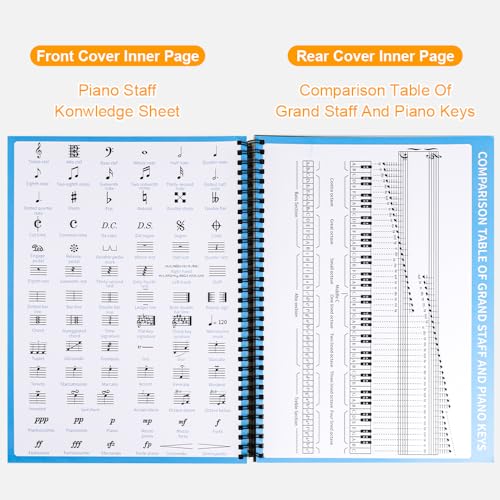 Blank Sheet Music Notebook, Composition Manuscript Staff Notebook, 100 Pages Art Music Notebook, Piano Notebook Song Writing - color: Sheet Music Notebook