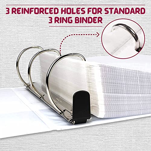 Heavy Duty Sheet Protectors for 3 Ring Binder, 100 Count Clear Page Protectors, Top Loading Plastic Sleeves 8.5 x 11 inch - size: Heavy Duty, 100 Count