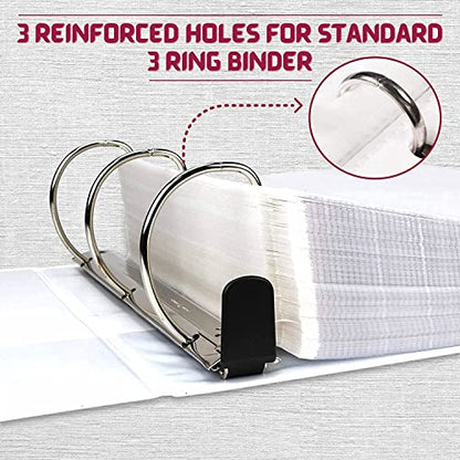 Heavy Duty Sheet Protectors for 3 Ring Binder, 100 Count Clear Page Protectors, Top Loading Plastic Sleeves 8.5 x 11 inch - size: Heavy Duty, 100 Count