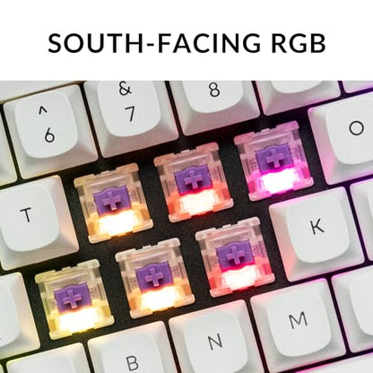 Keychron Q1 HE Wireless Custom Magnetic Keyboard, QMK Launcher | Rapid Trigger 2.4 GHz & Bluetooth 5.2 with Gateron Double-Rail Magnetic Switch for Mac Windows Linux (Hot-swappable) - White - color: White