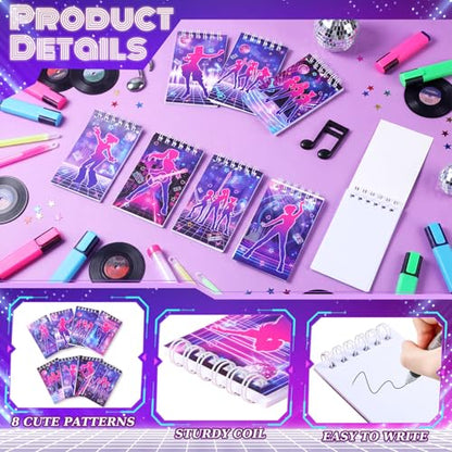 Faccito 24 Pcs Kpop Theme Mini Notebooks Kpop Music Party Favors Small Notepads for Music Dance Themed Birthday Party Decorations Classroom Rewards Gift, 2.4 x 3.9 Inch - style: Kpop