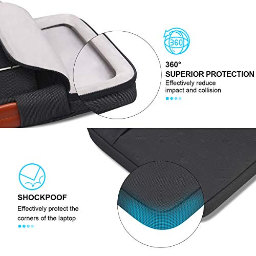 Lacdo 360° Protective Chromebook Case 11 Inch Laptop Sleeve for 11 Inch Acer HP Lenovo Dell Samsung ASUS Chromebook Spin 311, 13 Inch Microsoft Surface Pro 11th Copilot+PC/10/9/8/X Computer Bag, Black - color: Black, size: 11-11.6 Inches
