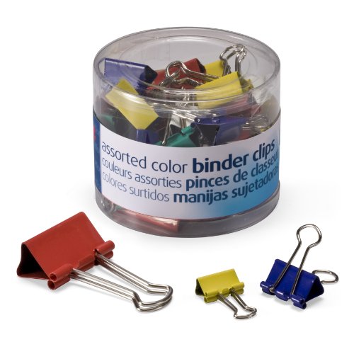 OfficemateOIC Binder Clips, Assorted Colors and Sizes, 30 Clips per Tub (31026) - color: Assorted Colors, size: Assorted Sizes