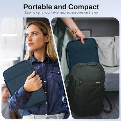Dadanism 9-11 Inch Tablet Sleeve Padded Carrying Case with Handle, Protective Travel Bag for iPad A16 11" 2025, iPad Air M4/Pro M5 11", iPad 10th Gen 10.9", iPad 10.2", Galaxy Tab A11+ 11", Blue - color: Blue