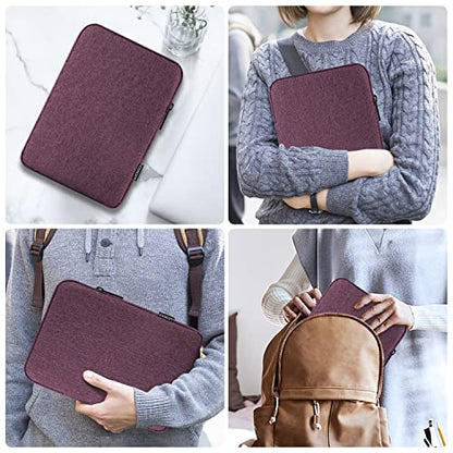 MoKo 7-8 Inch Tablet Sleeve Bag, Polyester Pouch Cover Case Fits iPad mini (A17 Pro) 8.3" 2024, iPad mini 6/5/4/3/2/1, Samsung Galaxy Tab S2 8.0, Tab A 8.0, ZenPad Z8s 7.9,Purple - color: Purple, size: 7-8 inch