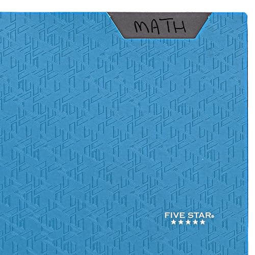 Five Star 2-Pocket Folder, Plastic Folder with Stay-Put Tabs, Fits 3-Ring Binder, Holds 8-1/2" x 11" Paper, Tidewater Blue (333420H-ECM) - color: Tidewater Blue