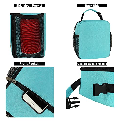 Lunch Box for Men & Women Durable Lunch Bag for Adults Reusable Small Lunchbox Light - color: Light Blue
