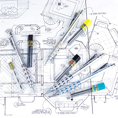 Pentel Arts GraphGear 1000 Mechanical Pencil Premium Gift Set with Refill Leads & Erasers (PG1000BXSET) (Pack of 6) - size: 1 Count (Pack of 6)
