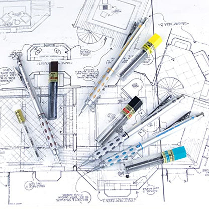 Pentel Arts GraphGear 1000 Mechanical Pencil Premium Gift Set with Refill Leads & Erasers (PG1000BXSET) (Pack of 6) - size: 1 Count (Pack of 6)