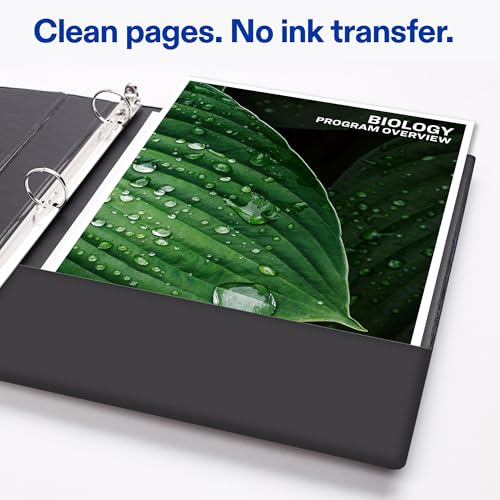 Avery Mini 3 Ring Binders, Holds 5.5" x 8.5" Paper, 1" Round Rings, 175-Sheet Capacity, 1.4 Inch Wide Spine, Label Holder, Black Binders, Great for Home, School, Office, and More (2-Pack of 13456)