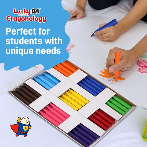 Chubby Crayons for Kids Set of 144 Rainbow Crayons Classroom Supplies (2-7/8"L x 9/16" Dia) - style: 144 Chubby Jumbo