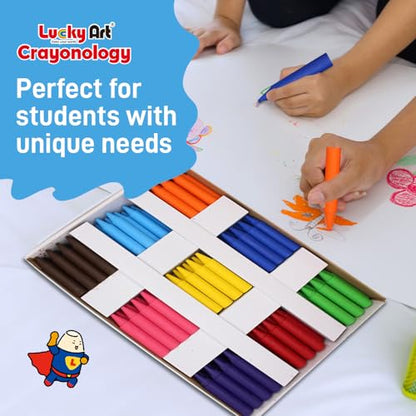 Chubby Crayons for Kids Set of 144 Rainbow Crayons Classroom Supplies (2-7/8"L x 9/16" Dia) - style: 144 Chubby Jumbo
