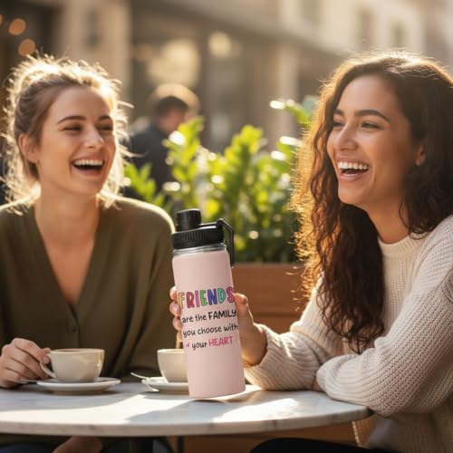 Gifts for Friends Tumbler -Friend Friendship Gifts for Bestie Women - Best Friend Bestie Birthday Christmas Graduation Gift for Soul Sister - Friendship Coffee Cup Water Bottle 18oz - color: Friends