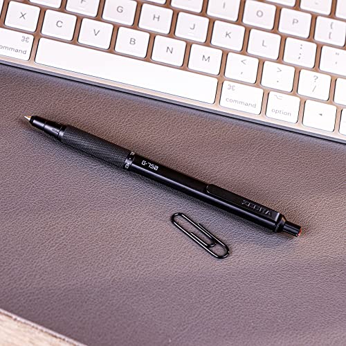 Zebra Pen Premium Writing Set, G-750 and M-701 Retractable Gel Black Ink Pen/Pencil Gift Set, Premium Brass and Steel Barrel, Medium/Fine Point, 0.7mm, 2-Pack (10512) - color: Black Set D
