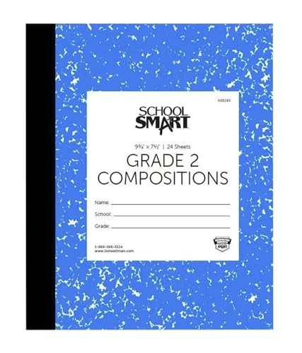 School Smart Skip-A-Line Ruled Composition Book, Grade 2, Blue, 48 Pages - size: 24 Sheets/48 Pages - Grade 2