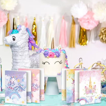 Kosiz 12 Pcs 9 x 12 Inch Girl Unicorn 2 Pocket Folders Cute Kawaii Take Home File Bulk Kid Student Homework Paper File Folder for School Classwork Office Home Classroom Teacher Business Party Supply - style: Unicorn