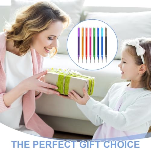 40pcs 0.7 mm Erasable Gel Ink Pen Refills Compatible with FriXion Friction | Multicolor Replaceable Medium Fine Point Refill for Erasable Pens Smooth Writing Fast Dry for School Office Home, 8 Colors