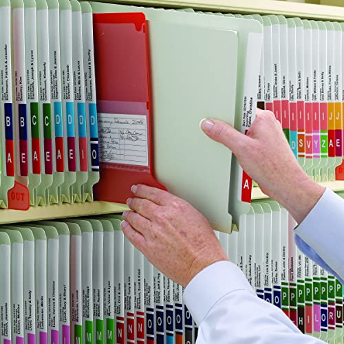 Smead End Tab Pressboard Fastener File Folder with SafeSHIELD, 2, 25 Mm Expansion, Letter Size, Gray, Green, 25 Count, 34705 - size: 1" Expansion