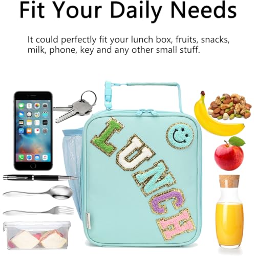GYEUKHAM Insulated Lunch Bag for Women Girl Teen large Insulated Kid Lunch Bag,Large Reusable Cute Cooler Bag for School Work Picnic,Baby Green - color: Baby Green