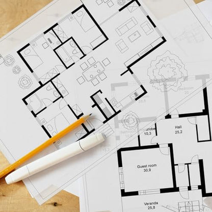 Tatuo 15 Sheets Architectural Vellum Paper 18 x 24 Inch Drafting Vellum Tracing Sheets Semi Translucent Drafting Paper Rag with Border and Title Block for Drawing Sketching Architecture Building - size: 18 x 24 Inch