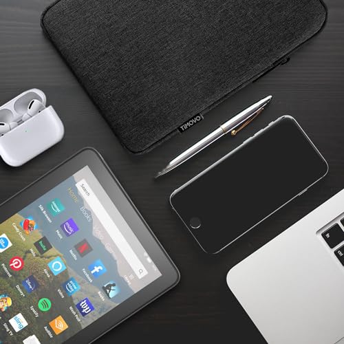 TiMOVO 8-9 Inch Tablet Sleeve with Pockets, Black | Fit iPad mini 7 (A17 Pro, 2024) / mini 6 (8.3", 2021) / 5/4/3/2/1, Portable Protective Carrying Bag Case - color: Black, size: 8-9 Inch