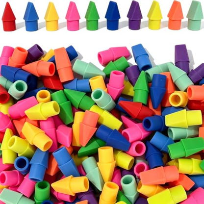 Pencil Top Erasers, 1000 Pack Pencils Caps Erasers Bulk, 10 Colors Eraser Toppers for Teachers Classroom School Home Office - size: 1000