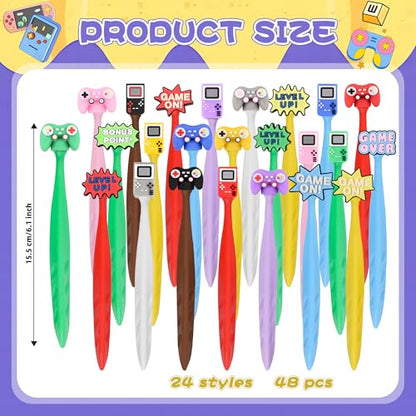 48 Pcs Video Games Bobblehead Eraser for Pencils Kawaii Erasers Cute Supplies Fun Cartoon Erasers Supplies Birthday Gifts - style: Video Games