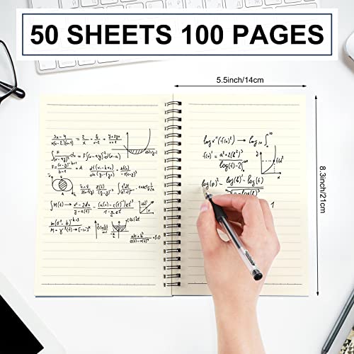 Yahenda 108 Pcs Spiral Notebooks Bulk, A5 8.3 x 5.5 Inch College Ruled Lined Notebooks, 100 Pages Soft Cover Journals for Students Classroom Office Back to School Supplies (Deep Blue) - color: Deep Blue