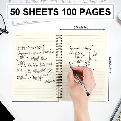 Yahenda 108 Pcs Spiral Notebooks Bulk, A5 8.3 x 5.5 Inch College Ruled Lined Notebooks, 100 Pages Soft Cover Journals for Students Classroom Office Back to School Supplies (Deep Blue) - color: Deep Blue