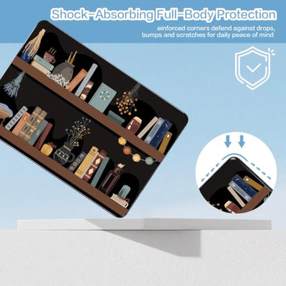 Teryeefi for MacBook Neo Case 13 inch 2026 Release Model A3404,with A18 Pro Chip, Hard Shell Cover with Keyboard Cover, Screen Protector, Old Book Shelves - color: Old Book Shelves