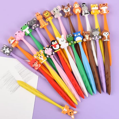 48 Pcs Cute Animals Bobblehead Eraser for Pencils Kawaii Erasers Cute School Supplies Fun Cartoon Erasers Back to School Supplies Birthday Classroom Gifts - style: Animals