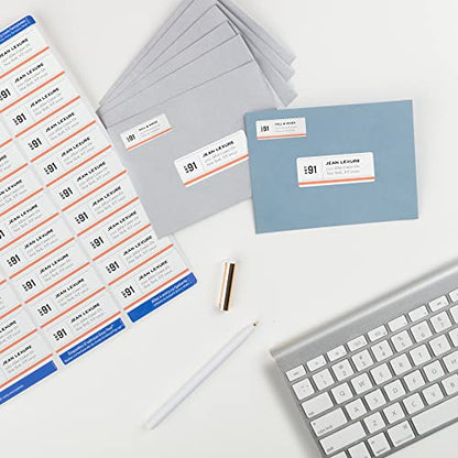 Avery® Easy Peel® Printable Address Labels, Sure Feed® Technology, 1" x 2-5/8" Customizable Stickers, White, 3,000 Blank Mailing Labels, Great for Mailing, Shipping, and More (8460) - size: 1" x 2 5/8", style: 3,000 labels
