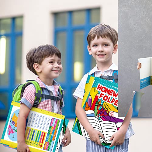 Colarr 12 Pcs A4 File Folders for Students, Multicolor, 9.5 x 12 Inch