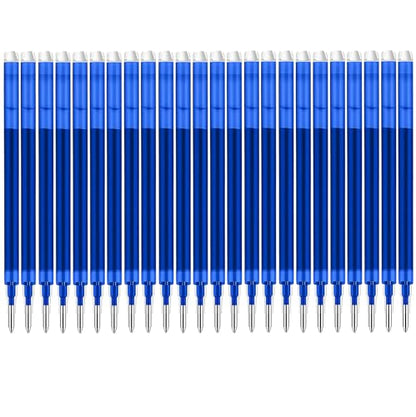 0.7 mm Erasable Gel Ink Pen Refills Compatible with Frixion Friction, Smooth Writing Multicolor Retractable Fine Point Pen Refill for School Office Home Art (Blue, 24) - style: Blue