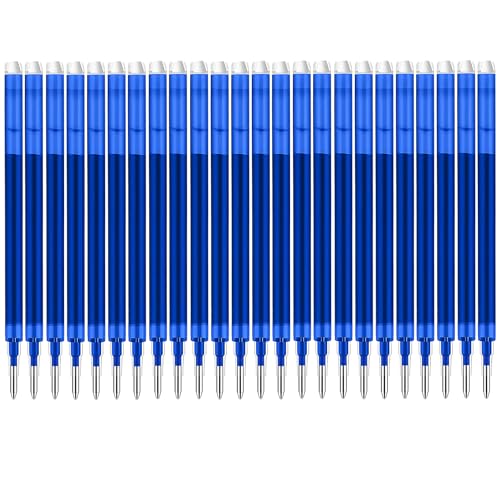 0.7 mm Erasable Gel Ink Pen Refills Compatible with Frixion Friction, Smooth Writing Multicolor Retractable Fine Point Pen Refill for School Office Home Art (Blue, 24) - style: Blue