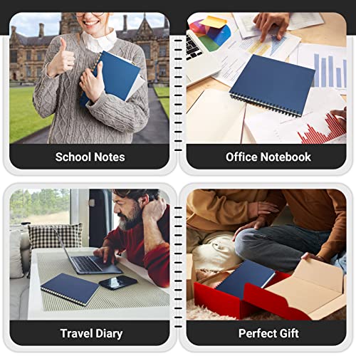 EUSOAR 5 Subject Notebook, 1pcs A5 5.5"x8.3" Spiral College Ruled Writing Pad, 100GSM 120Sheets/ 240Pages of Lined Paper, Thick Hardcover, for Journal Students, Office and Business, Royal Blue - color: Royal Blue, size: A5-1Pack