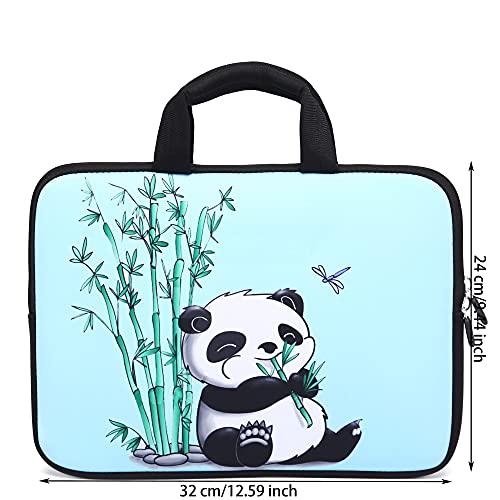 11" 11.6" 12" 12.1" 12.5" inch Laptop Carrying Bag Chromebook Case Notebook Ultrabook Bag Tablet Cover Neoprene Sleeve Fit Apple MacBook Air Samsung Google Acer HP DELL Lenovo Asus(Panda & Bamboo) - color: Panda & Bamboo