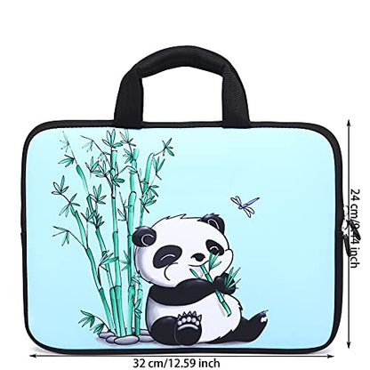 11" 11.6" 12" 12.1" 12.5" inch Laptop Carrying Bag Chromebook Case Notebook Ultrabook Bag Tablet Cover Neoprene Sleeve Fit Apple MacBook Air Samsung Google Acer HP DELL Lenovo Asus(Panda & Bamboo) - color: Panda & Bamboo