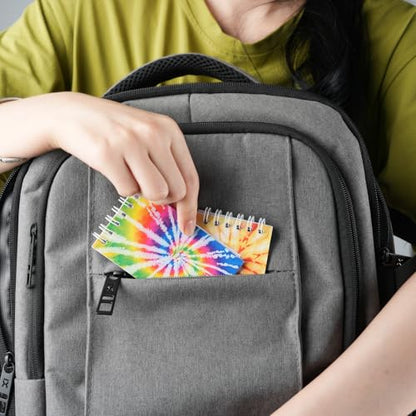 OZIO 16PCS Mini Tie Dye Notepads Multicolor Style Pocket Notebooks, Spiral Mini Notebook Pastel Art Party Small Notepad for Tie Dye Birthday Party Favors, 8 Styles(16) (16)