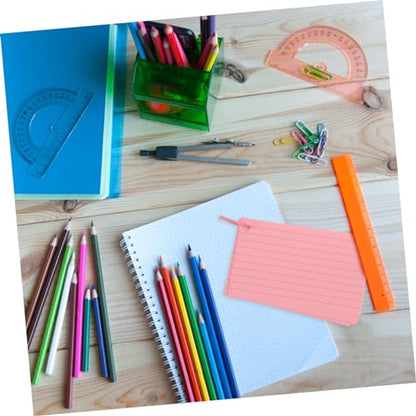Homoyoyo 1Set Portable Lined Index Cards with Binder Rings Blank Flash Cards for Study Colors Pre Hole Punched Notecards for Home Office and Travel