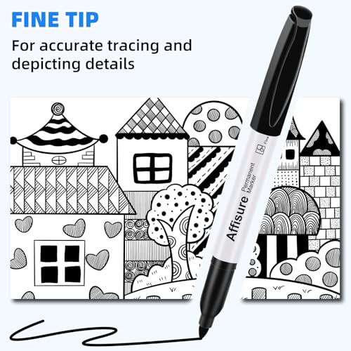 Permanent markers, 100 packs permanent markers bulk, quick dryingin one second, waterproof, smooth, noteasy to erase, durable, can be markedon glass, tiles and cloth, office supplies - size: 1 Count (Pack of 100)